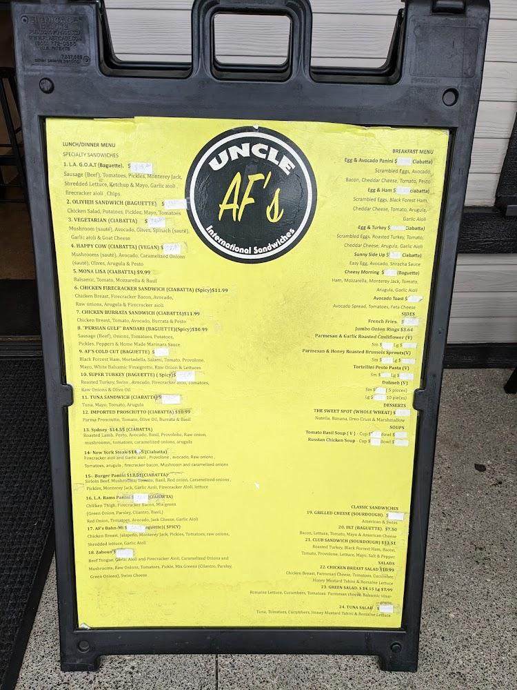 Uncle Af's Menu image 4